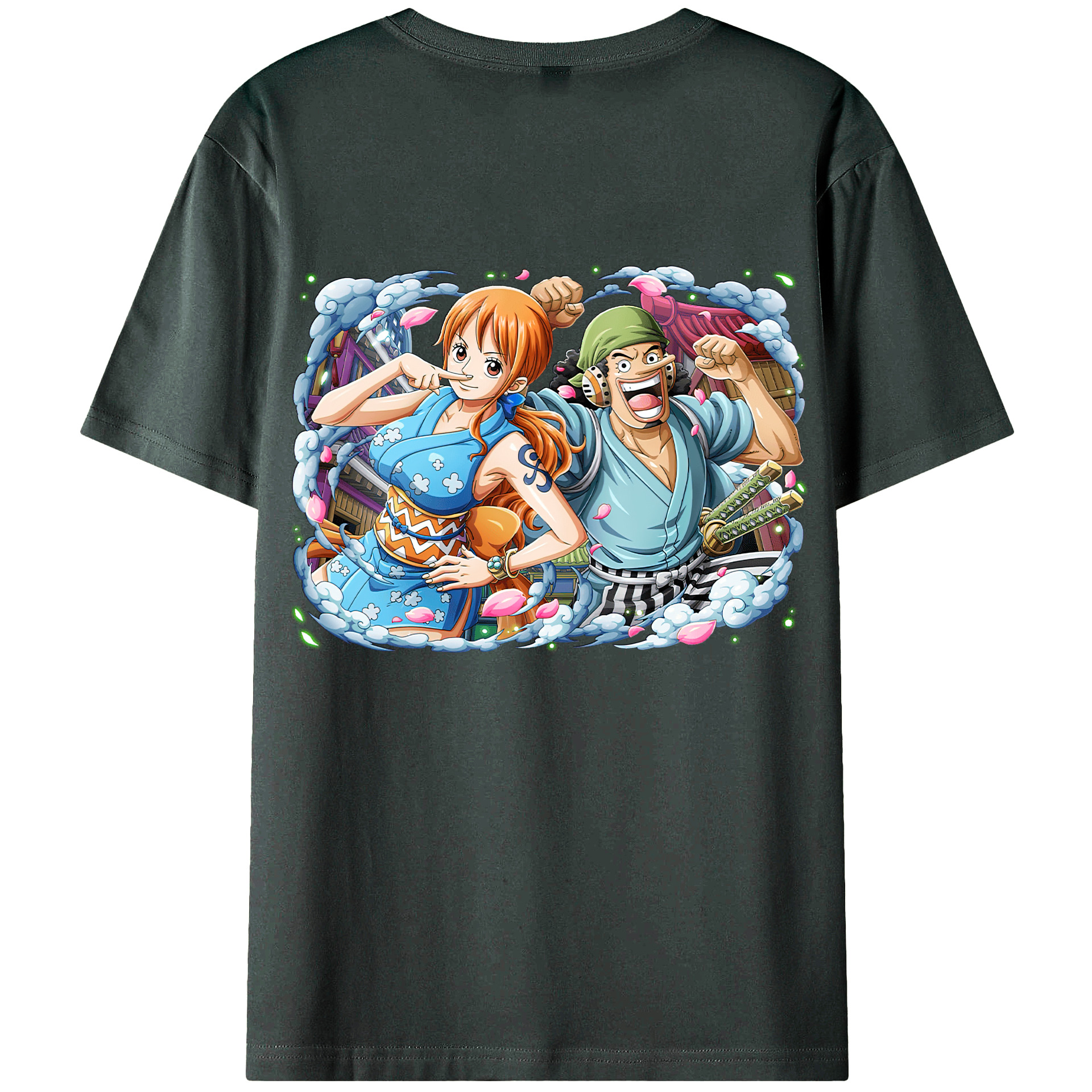 （画像用） ワンピース ナミ ONE PIECE Nami 綿100％ メンズ半袖Tシャツ（バックプリント） 通気性